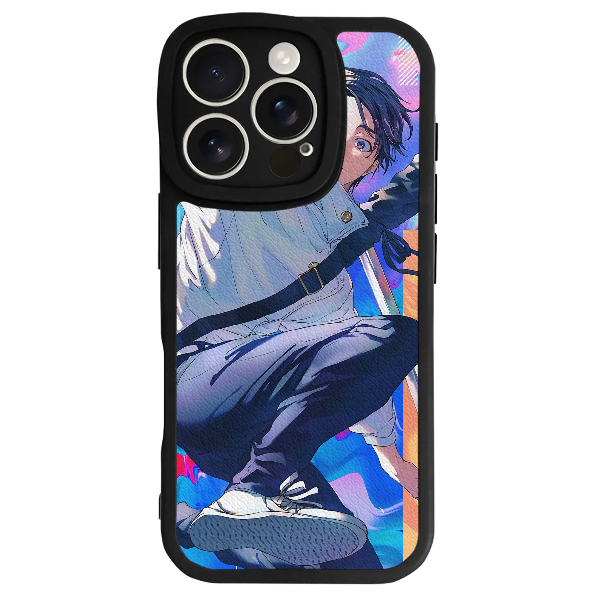 （画像用） 呪術廻戦 Jujutsu Kaisen 【iPhone 16シリーズ対応】シリコンスマホケース（レザー調） 材質：シリコン